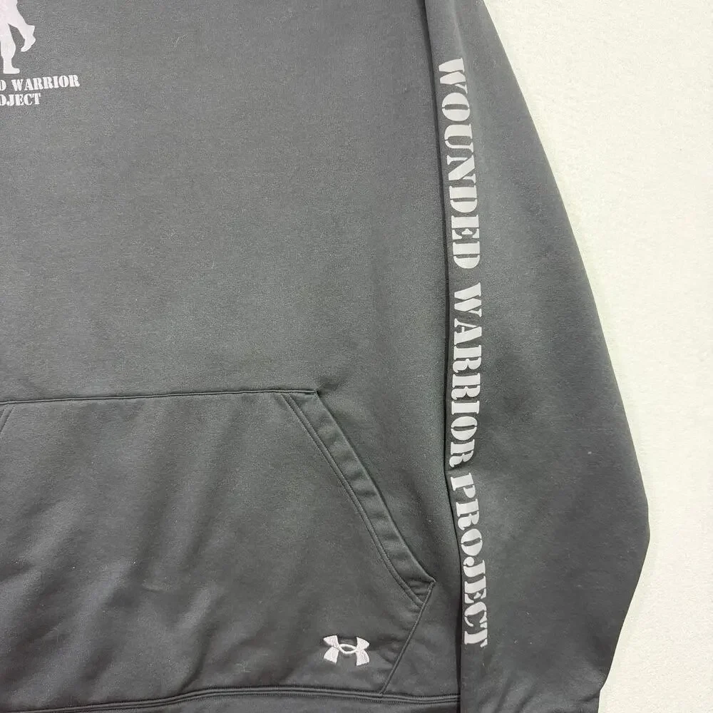 Under Armour Wounded Warrior Project Hoodie Men's Extra Large Black Sweatshirt - Picture 3 of 11
